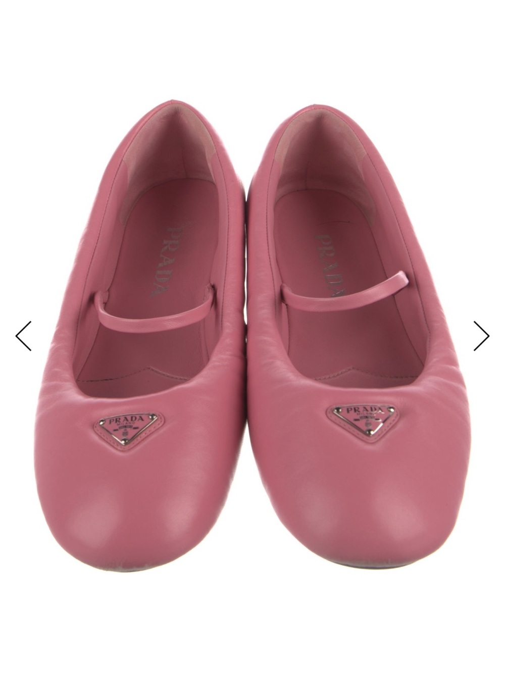 Prada Rose Pink Leather Mary Jane Flats